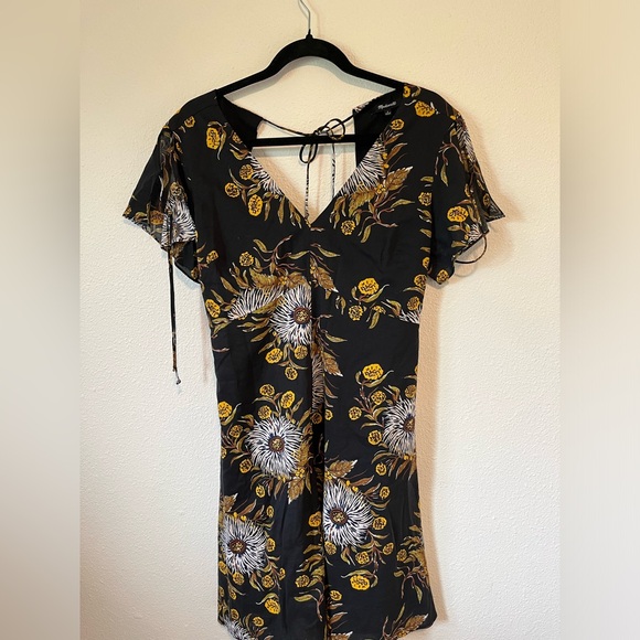 Madewell Open-Back Mini Dress in Painted Blooms size 2 - Picture 7 of 9